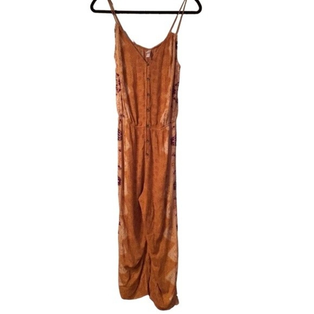 Xhilaration Summer Comfortable Elegance Mustard Women’s Midi jumpsuit Size M